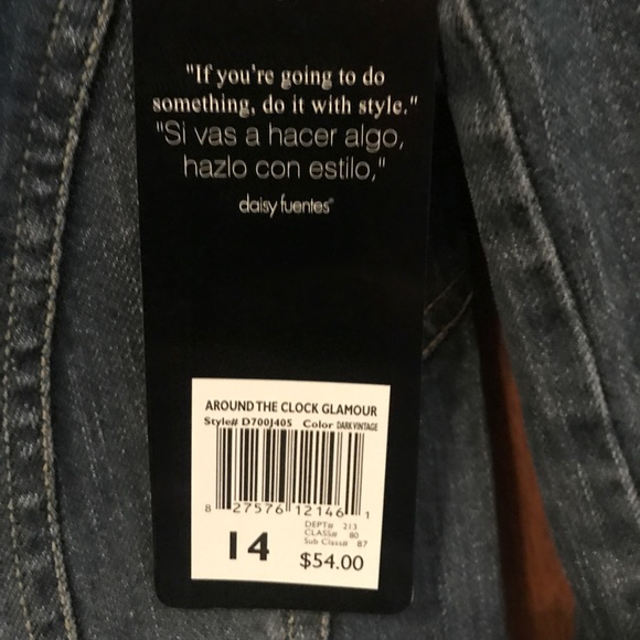 Daisy Fuentes size 14 Jean jacket - Picture 2 of 4